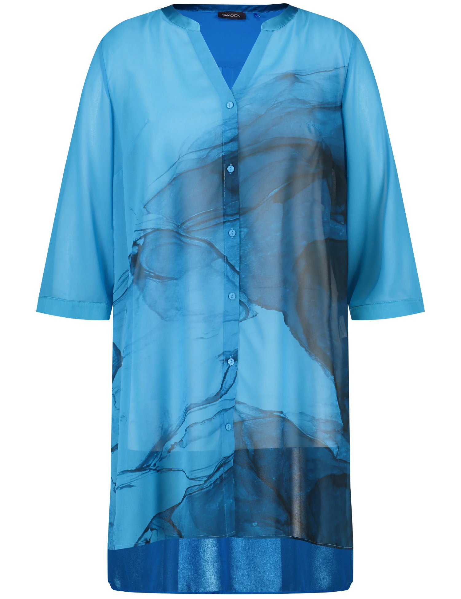 Longbluse Mit 3/4 Arm 4 Longbluse Mit 3/4 Arm - Image 2