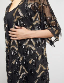 Taifun Longjacke Mit Pailletten-Zier -Feine Mode longjacke mit pailletten zier 100