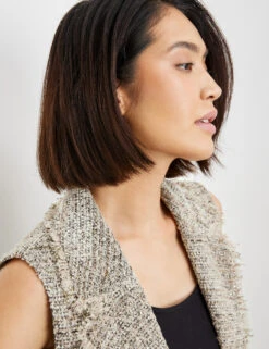 Taifun Longweste Mit Glanz-Details -Feine Mode longweste mit glanz details 100