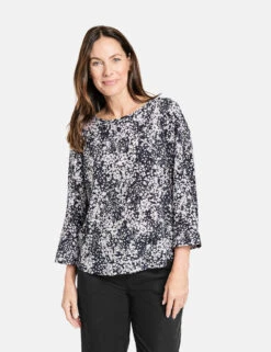 Gerry Weber Luftige 3/4 Arm Bluse -Feine Mode luftige 34 arm bluse 01