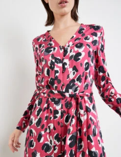 Taifun Midikleid Mit Bindegürtel -Feine Mode midikleid mit bindeguertel 100