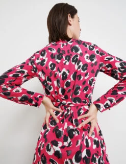 Taifun Midikleid Mit Bindegürtel -Feine Mode midikleid mit bindeguertel 104