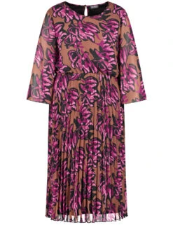 Feine Mode -Feine Mode midikleid mit plissiertem rockteil 02