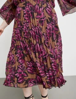 Midikleid Mit Plissiertem Rockteil -Feine Mode midikleid mit plissiertem rockteil 100