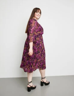 Midikleid Mit Plissiertem Rockteil -Feine Mode midikleid mit plissiertem rockteil 104