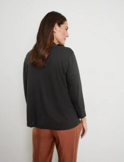 Gerry Weber Offene Shirtjacke Mit Breiter Ausschnittblende -Feine Mode offene shirtjacke mit breiter ausschnittblende 104