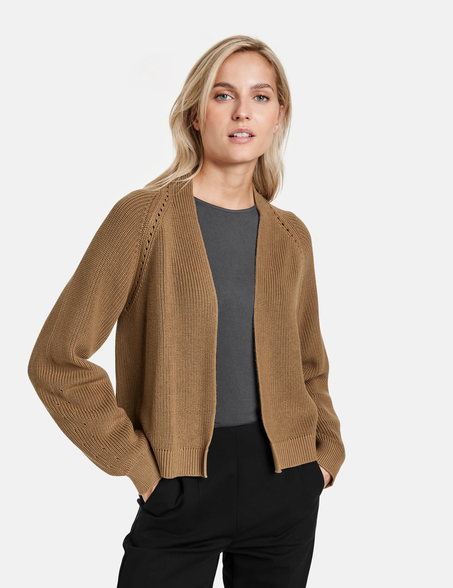 Taifun Offene Strickjacke Aus Baumwolle 9 Taifun Offene Strickjacke Aus Baumwolle - Image 7