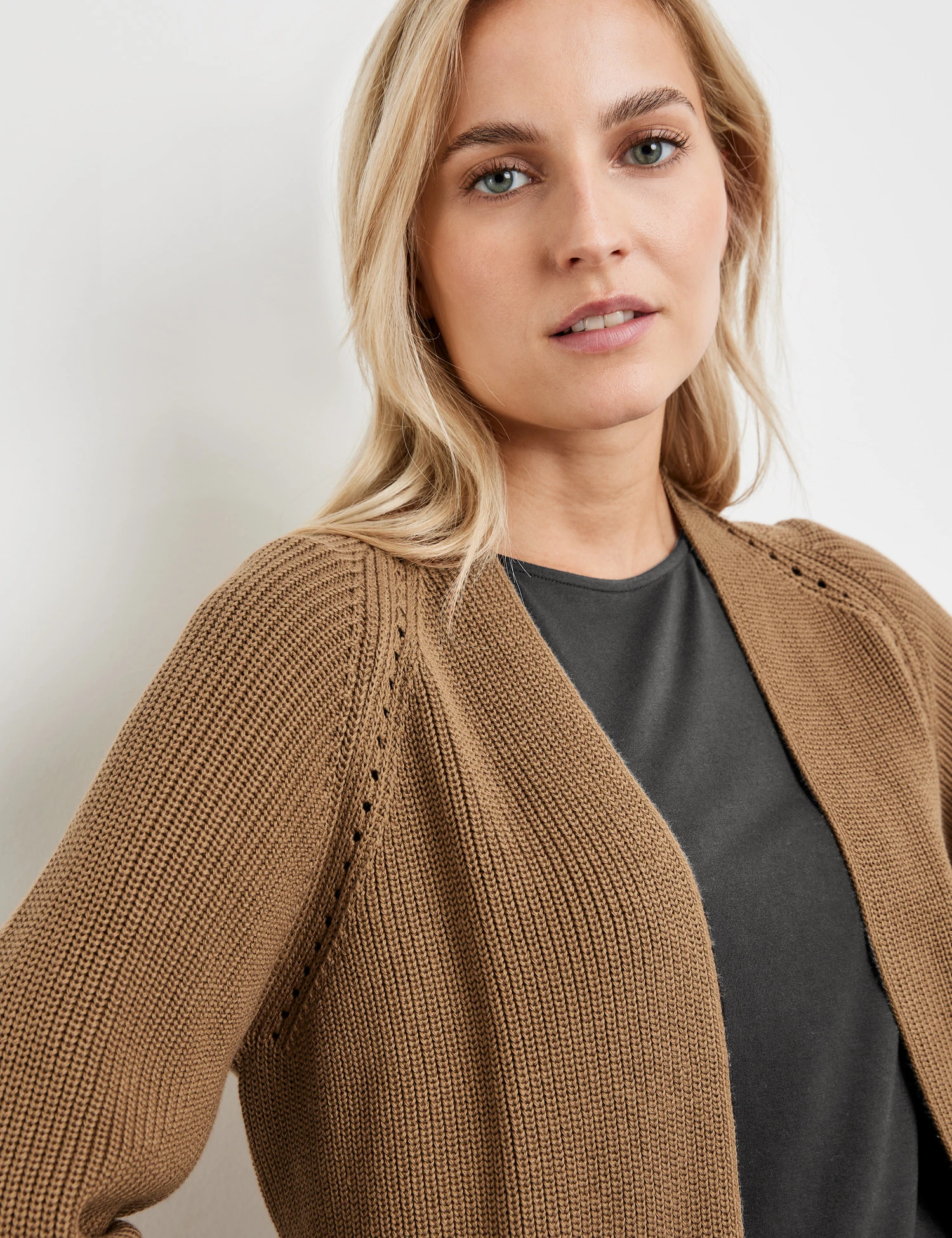 Taifun Offene Strickjacke Aus Baumwolle 6 Taifun Offene Strickjacke Aus Baumwolle - Image 4