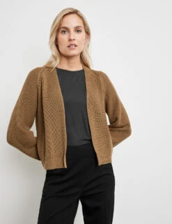 Taifun Offene Strickjacke Aus Baumwolle