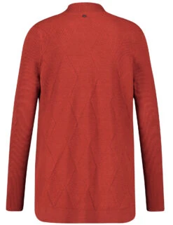 Gerry Weber Offene Strickjacke Mit Dezenter Rauten-Struktur -Feine Mode offene strickjacke mit dezenter rauten struktur 03