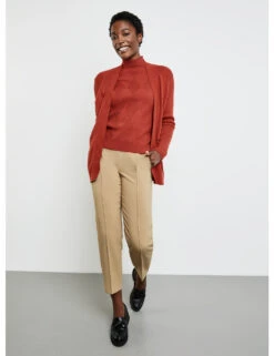 Gerry Weber Offene Strickjacke Mit Dezenter Rauten-Struktur -Feine Mode offene strickjacke mit dezenter rauten struktur 102