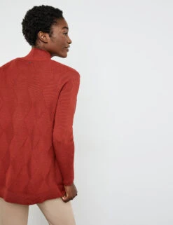 Gerry Weber Offene Strickjacke Mit Dezenter Rauten-Struktur -Feine Mode offene strickjacke mit dezenter rauten struktur 104