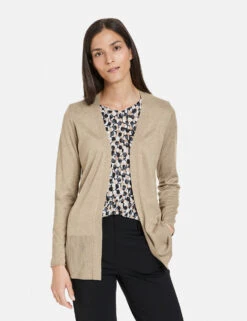 Gerry Weber Offene Strickjacke Mit Kaschmiranteil -Feine Mode offene strickjacke mit kaschmiranteil 01
