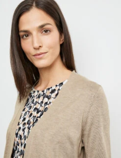 Gerry Weber Offene Strickjacke Mit Kaschmiranteil -Feine Mode offene strickjacke mit kaschmiranteil 100