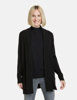 Gerry Weber Offener Cardigan Mit Rippstrick -Feine Mode offener cardigan mit rippstrick 01