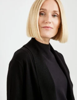 Gerry Weber Offener Cardigan Mit Rippstrick -Feine Mode offener cardigan mit rippstrick 100