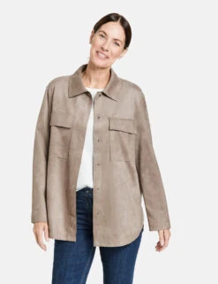 Gerry Weber Overshirt In Verloursleder-Optik -Feine Mode overshirt in verloursleder optik 01
