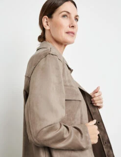 Gerry Weber Overshirt In Verloursleder-Optik -Feine Mode overshirt in verloursleder optik 100