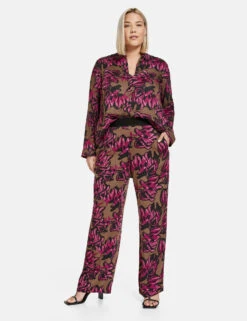 Palazzohose Mit Floralprint Carlotta -Feine Mode palazzohose mit floralprint carlotta 01