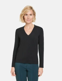Gerry Weber Pullover Aus Feinstrick Mit V-Ausschnitt -Feine Mode pullover aus feinstrick mit v ausschnitt 01