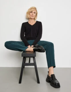 Gerry Weber Pullover Aus Feinstrick Mit V-Ausschnitt -Feine Mode pullover aus feinstrick mit v ausschnitt 102