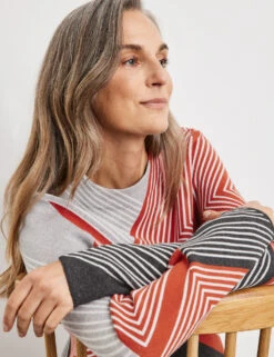 Gerry Weber Pullover In Jaquard-Optik Mit Grafischem Muster -Feine Mode pullover in jaquard optik mit grafischem muster 100