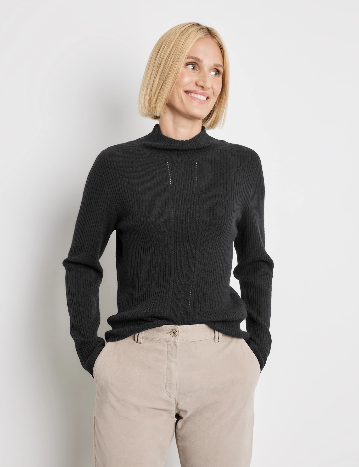 Gerry Weber Pullover Mit Kaschmiranteil Und Dekorativer Teilungsnaht 3 Gerry Weber Pullover Mit Kaschmiranteil Und Dekorativer Teilungsnaht
