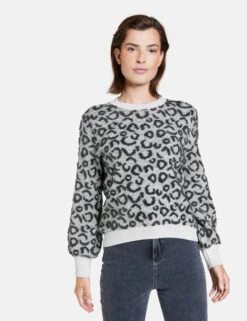 Taifun Pullover Mit Leo-Dessin -Feine Mode pullover mit leo dessin 01