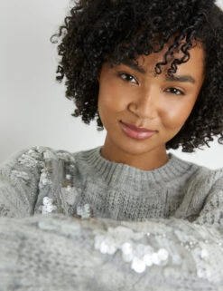 Taifun Pullover Mit Pailletten-Zier -Feine Mode pullover mit pailletten zier 100