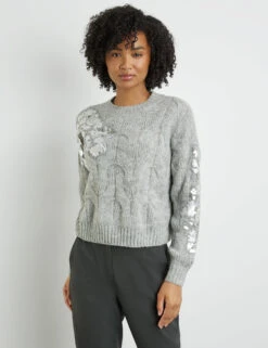 Taifun Pullover Mit Pailletten-Zier