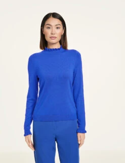 Taifun Pullover Mit Rüschenkanten -Feine Mode pullover mit rueschenkanten 01