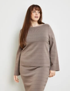 Pullover Mit Streifen-Struktur