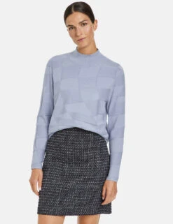 Gerry Weber Pullover Mit Strickmuster Und Turtleneck -Feine Mode pullover mit strickmuster und turtleneck 01