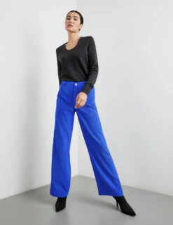 Taifun Pullover Mit Tiefrundem Ausschnitt -Feine Mode pullover mit tiefrundem ausschnitt 102