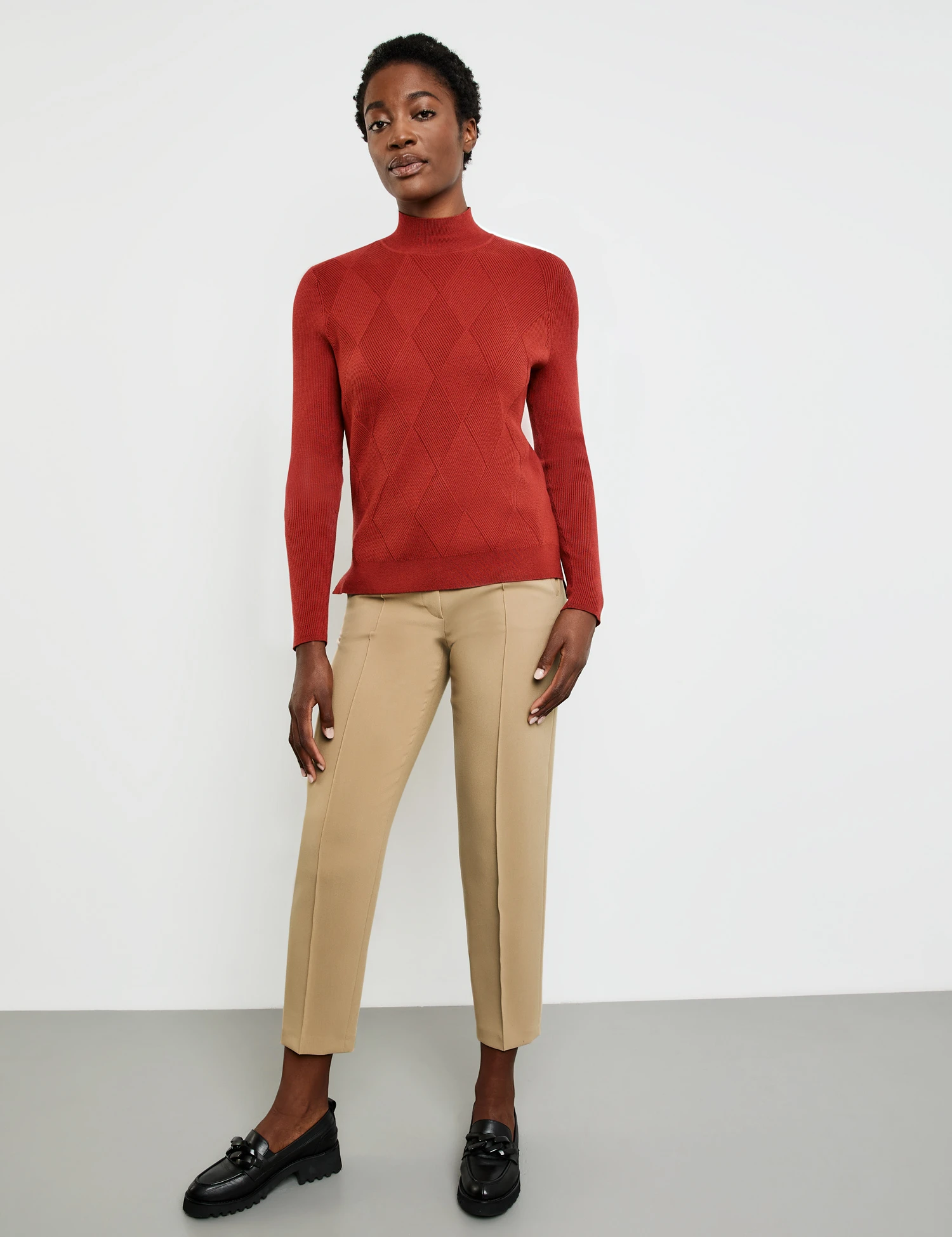 Gerry Weber Pullover Mit Turtleneck Und Rauten-Struktur 7 Gerry Weber Pullover Mit Turtleneck Und Rauten-Struktur - Image 5