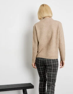 Gerry Weber Pullover Mit Turtleneck Und Strick-Muster -Feine Mode pullover mit turtleneck und strick muster 104
