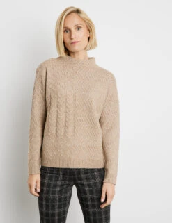 Gerry Weber Pullover Mit Turtleneck Und Strick-Muster