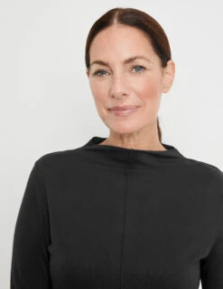 Gerry Weber Pullover Mit Weitem Stehkragen -Feine Mode pullover mit weitem stehkragen 100