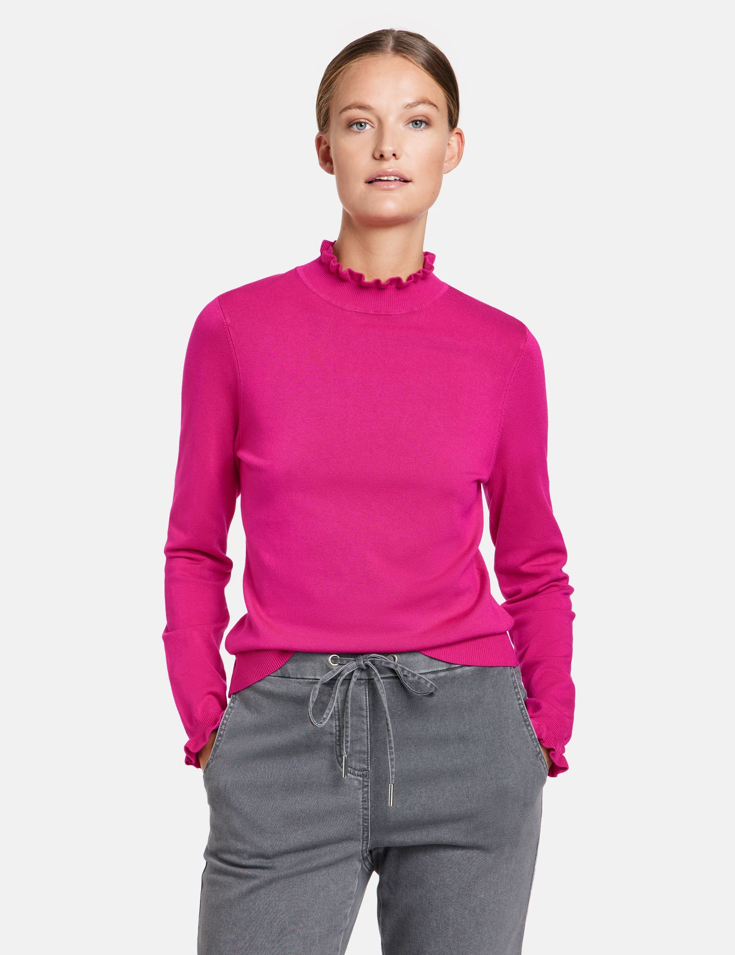 Taifun Pullover Mit Wellenkante An Kragen Und Ärmeln 8 Taifun Pullover Mit Wellenkante An Kragen Und Ärmeln - Image 6