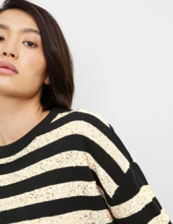 Taifun Ringel-Pullover Mit Pailletten-Dekor -Feine Mode ringel pullover mit pailletten dekor 100