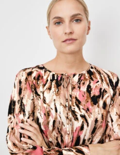 Taifun Satin-Kleid Mit Taillenband -Feine Mode satin kleid mit taillenband 100