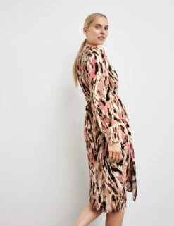 Taifun Satin-Kleid Mit Taillenband -Feine Mode satin kleid mit taillenband 104