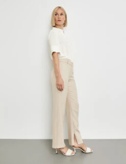 Gerry Weber Schicke Hose Mit Reißverschluss Am Saum -Feine Mode schicke hose mit reissverschluss am saum 102