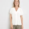 Gerry Weber Schlichtes Blusenshirt Mit Falte -Feine Mode schlichtes blusenshirt mit falte 110