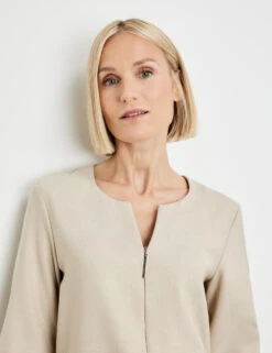 Gerry Weber Schlichtes Blusenshirt Mit Frontzipper -Feine Mode schlichtes blusenshirt mit frontzipper 100