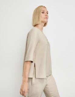 Gerry Weber Schlichtes Blusenshirt Mit Frontzipper -Feine Mode schlichtes blusenshirt mit frontzipper 102