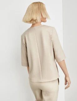 Gerry Weber Schlichtes Blusenshirt Mit Frontzipper -Feine Mode schlichtes blusenshirt mit frontzipper 104