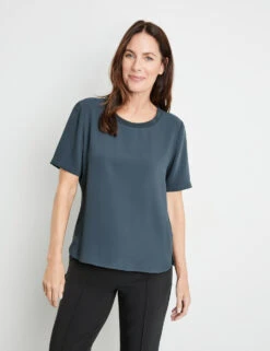 Gerry Weber Schlichtes Blusenshirt Mit Seitlichen Schlitzen
