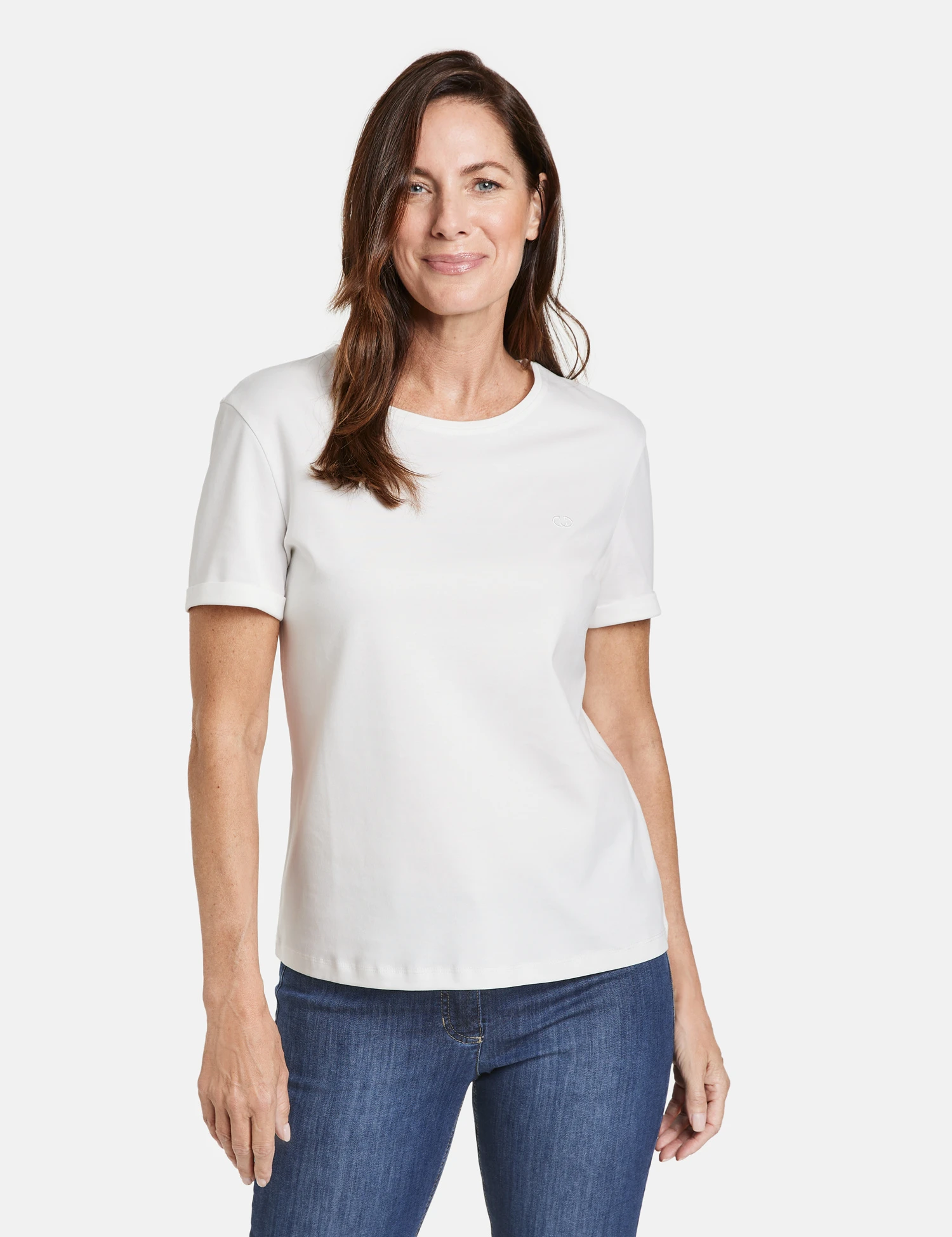 Gerry Weber Schlichtes T-Shirt Mit Logostickerei 8 Gerry Weber Schlichtes T-Shirt Mit Logostickerei - Image 6