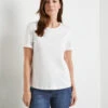 Gerry Weber Schlichtes T-Shirt Mit Logostickerei -Feine Mode schlichtes t shirt mit logostickerei 110